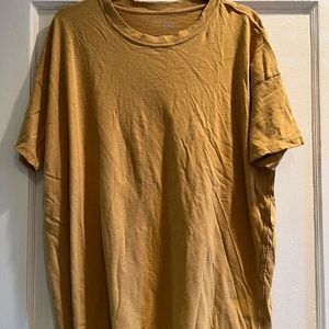 Aerie Oversized Mustard Yellow Boyfriend T-Shirt